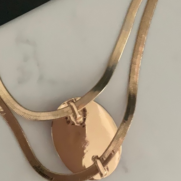 Thalia sodi red stone necklace gold cool and bold very serpentine 18” - Picture 5 of 7